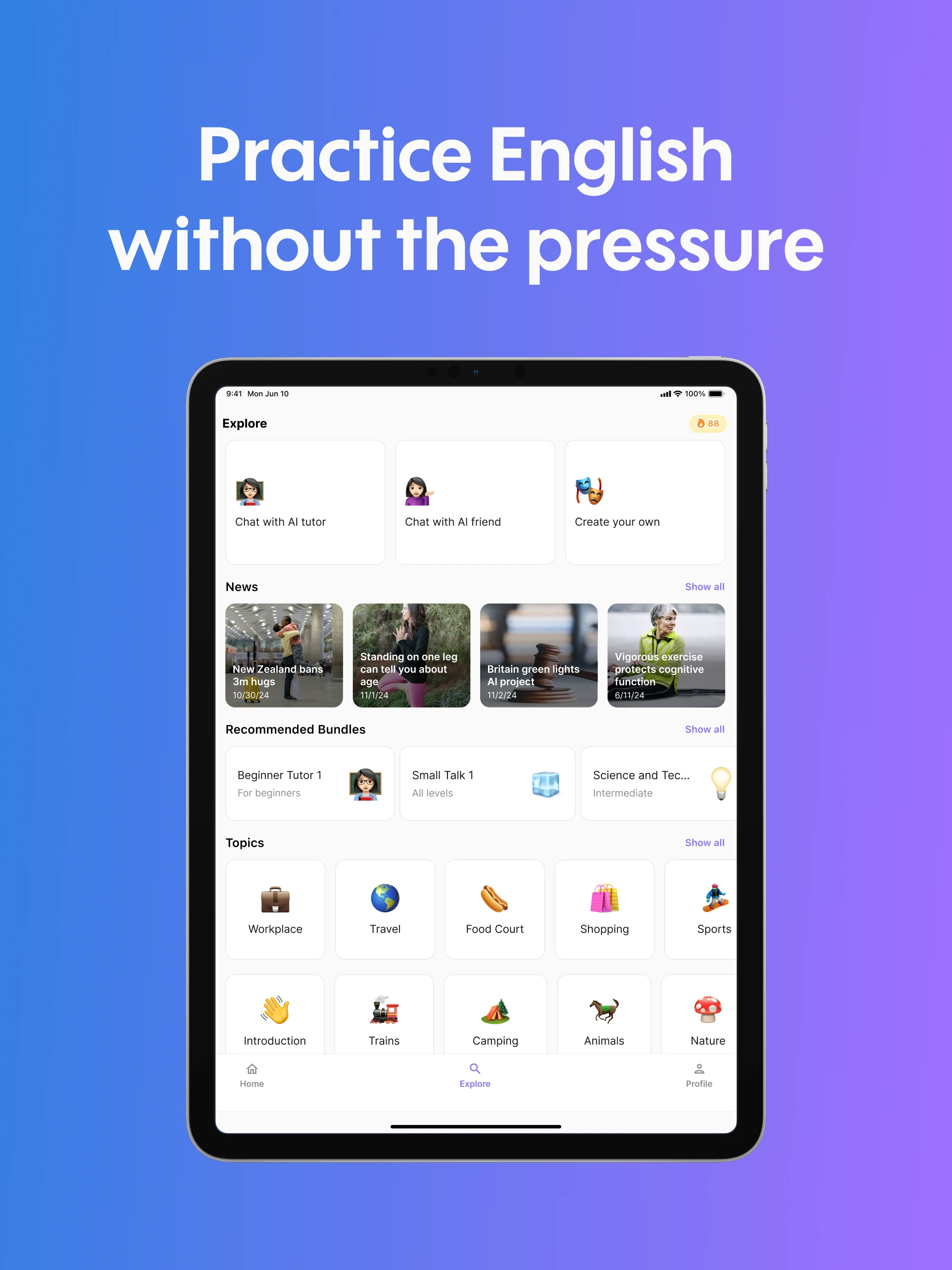 Toko: AI English Tutor screenshot