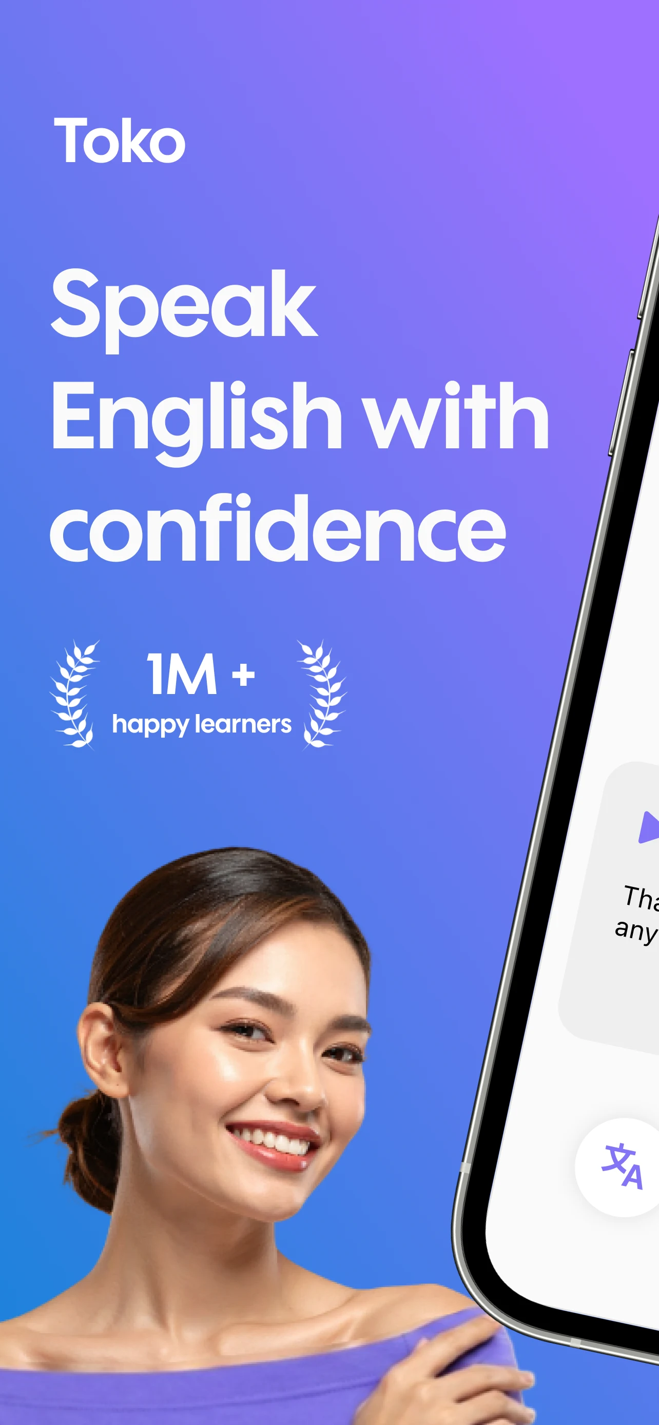 Toko: AI English Tutor screenshot