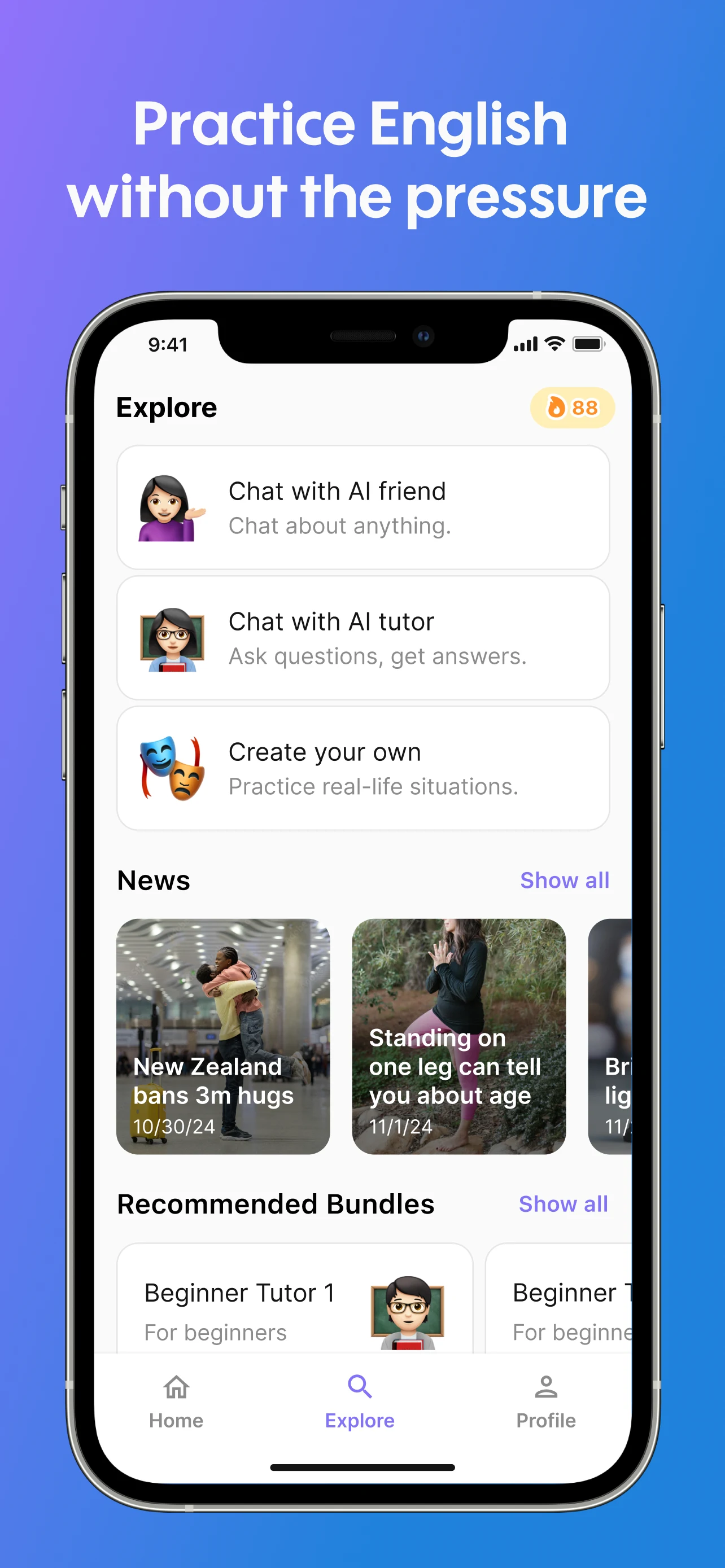 Toko: AI English Tutor screenshot